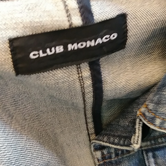 Club Monaco denim jean jacket sz S/XS - Picture 4 of 7